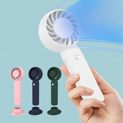 USB Mini Portable Fan 3 Gears Wind With Phone Stand Base Colorful Fan