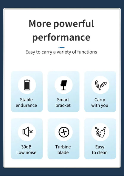 USB Mini Portable Fan 3 Gears Wind With Phone Stand Base Colorful Fan